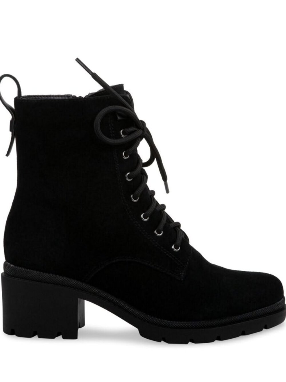 Blondo Black Lace-Up Suede Ankle Boots